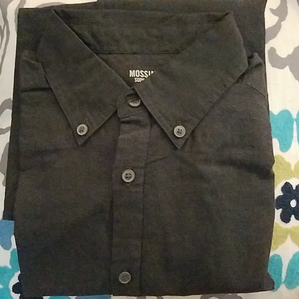 Mossimo NWOT Charcoal casual button down shirt